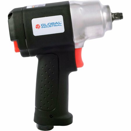 GLOBAL INDUSTRIAL Composite Air Impact Wrench, 3/8in Drive Size, 350 Max Torque 133705